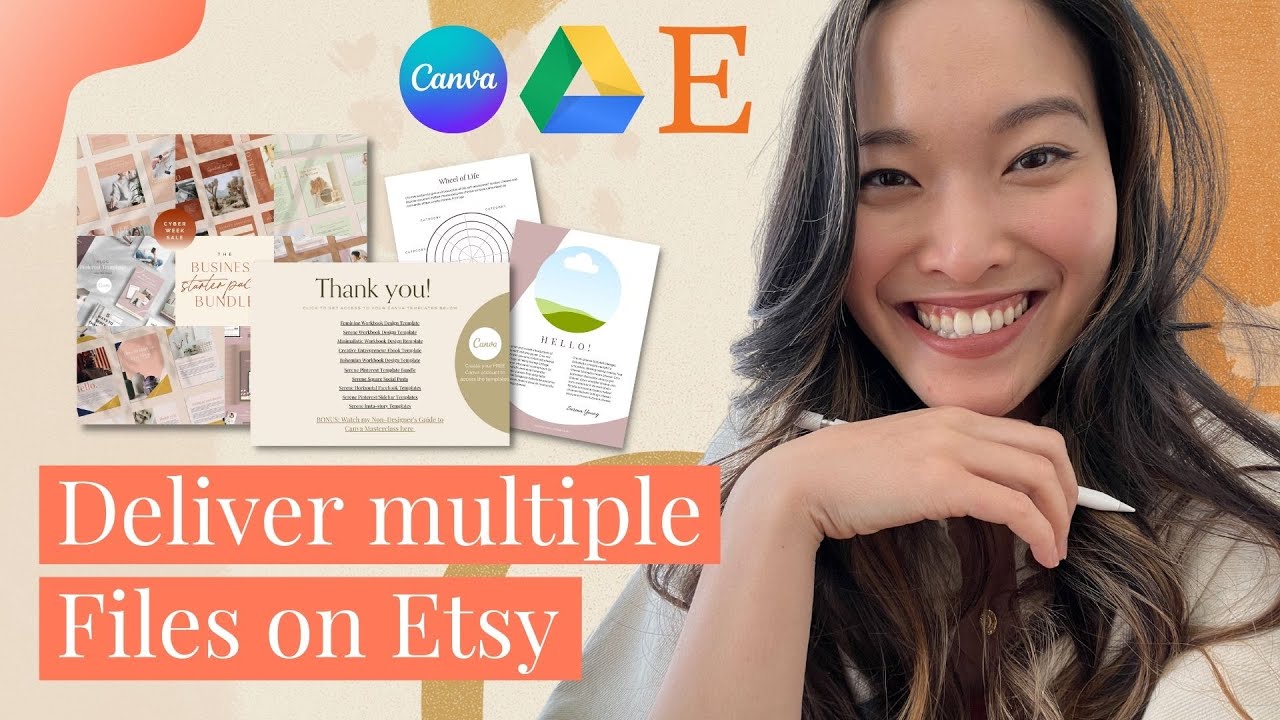 Добавьте несколько файлов и ссылок в один листинг Etsy || Шаблоны Canva, PDF, PNG, JPG и многое д...