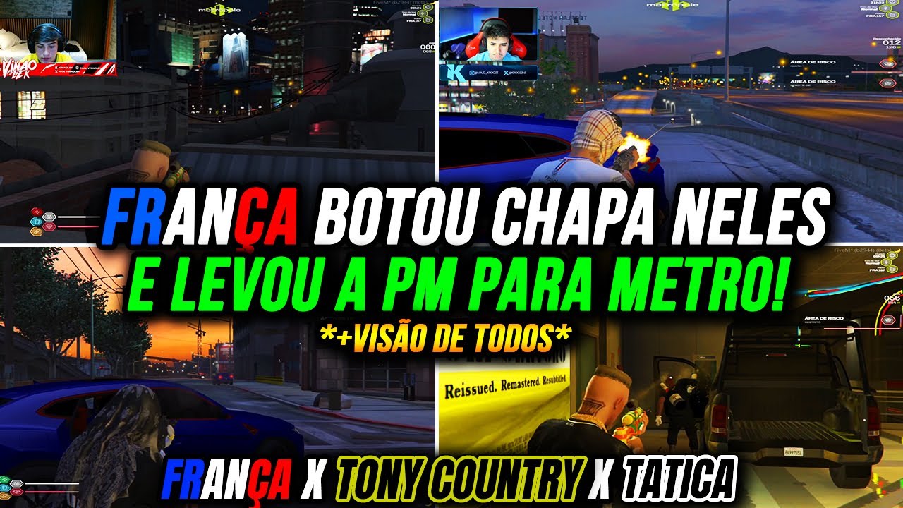 FRANÇA BOTOU CHAPA NELES E LEVOU PM PARA METRO - FRANÇA X TONY COUNTRY X PM!!