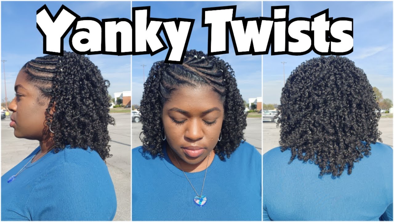 Flat Twists + Crochet Yanky Twists (curly mini twists) Protective Hairstyle