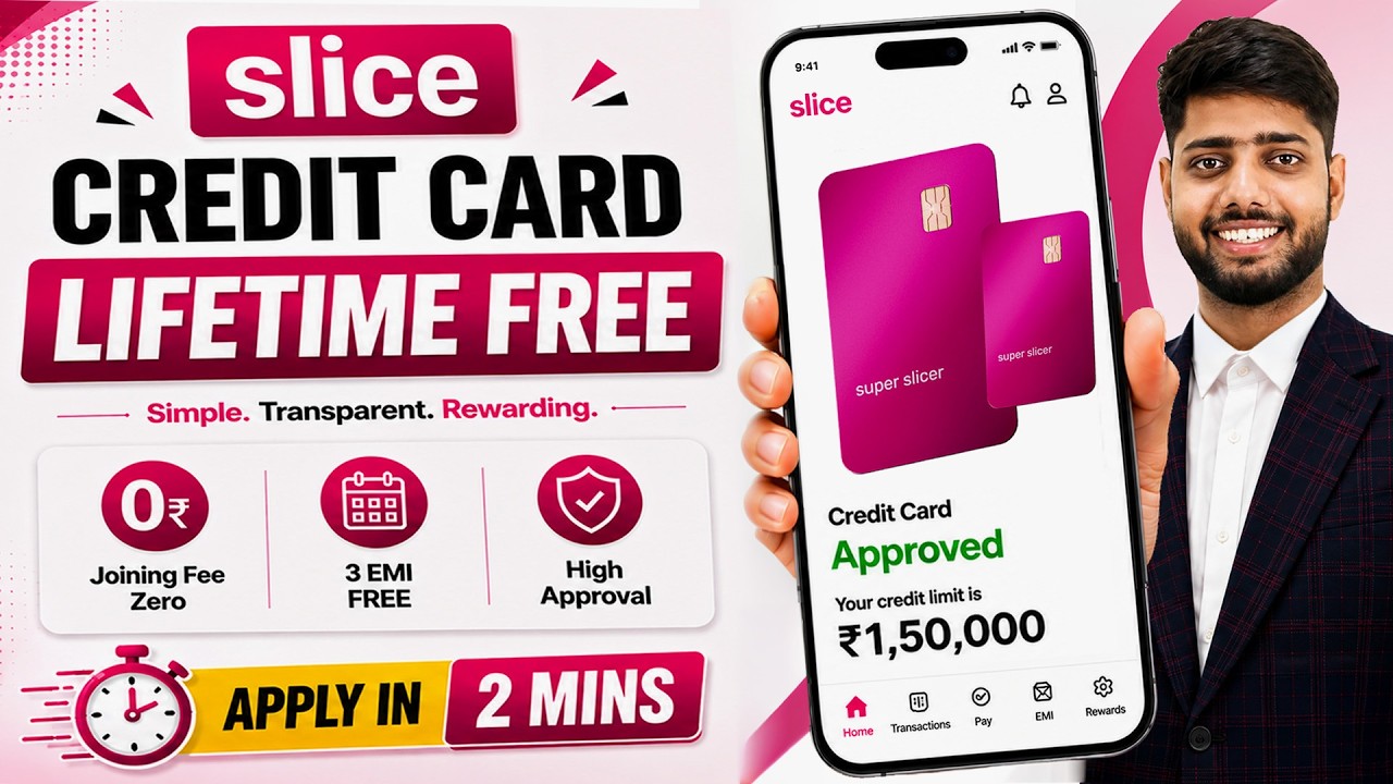 Slice Credit Card Apply || Slice rupay Credit Card Apply || Slice lifetime free Credit Card Apply
