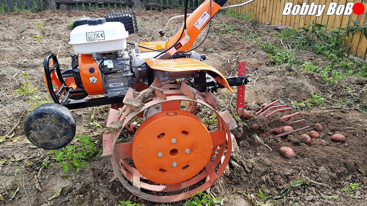 Am scos cartofii cu motosapa 753k de 80kg / two-wheel tractor potatoes work