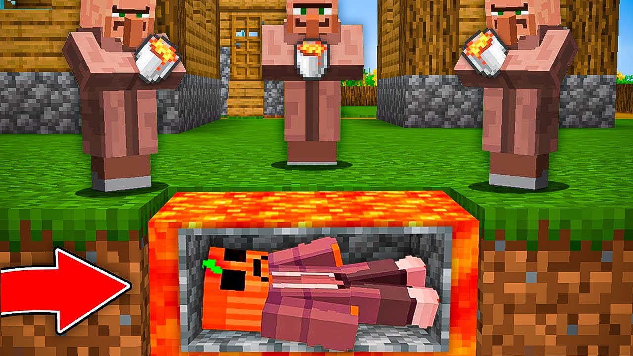 Los Aldeanos Me Atraparon en Lava Bajo Tierra!