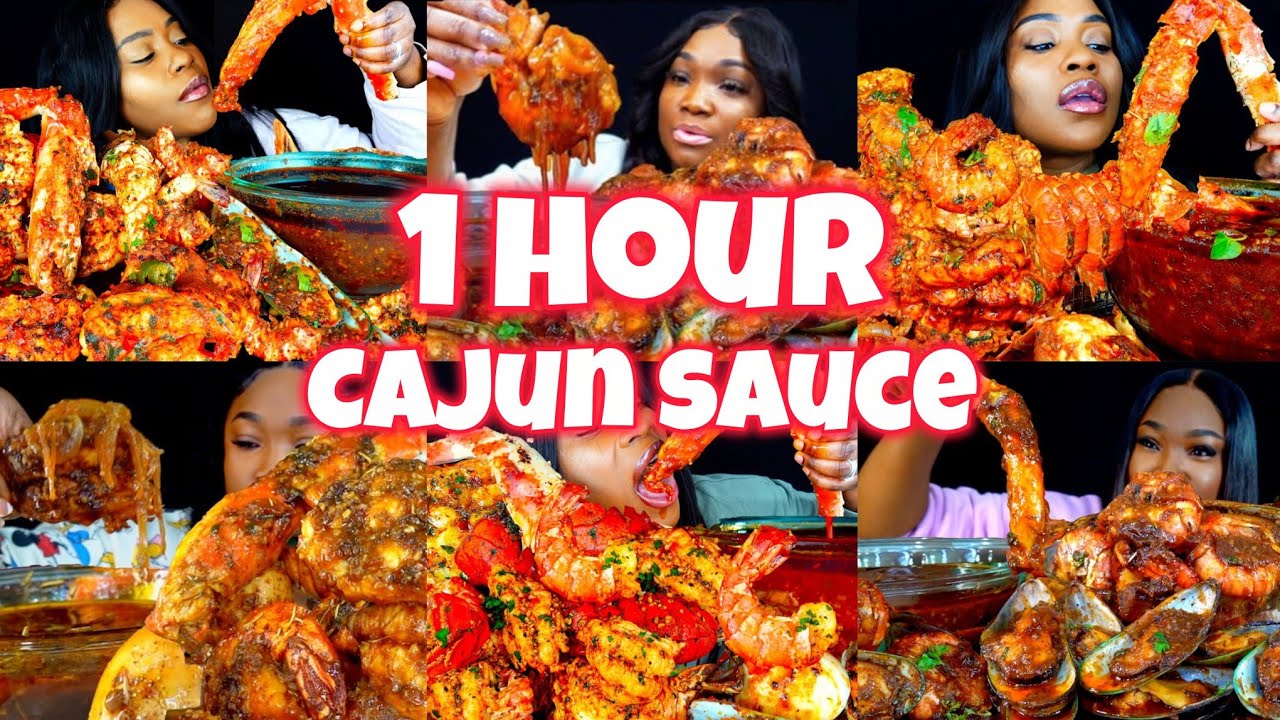 1 HOUR Seafoodboil DRENCHED in CAJUN Sauce 🦀🦐🌽🥔🧀 | Juicy King Crab, Shrimp, & more!