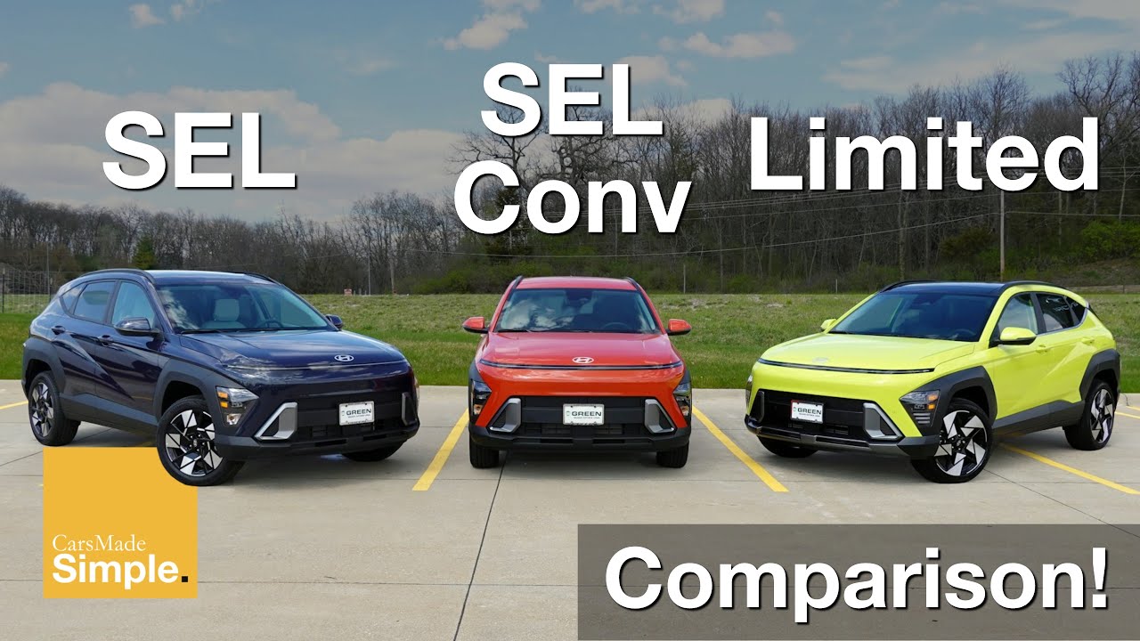 Hyundai Kona 2024 SEL против SEL Convenience против Limited | Сравнение комплектаций бок о бок!