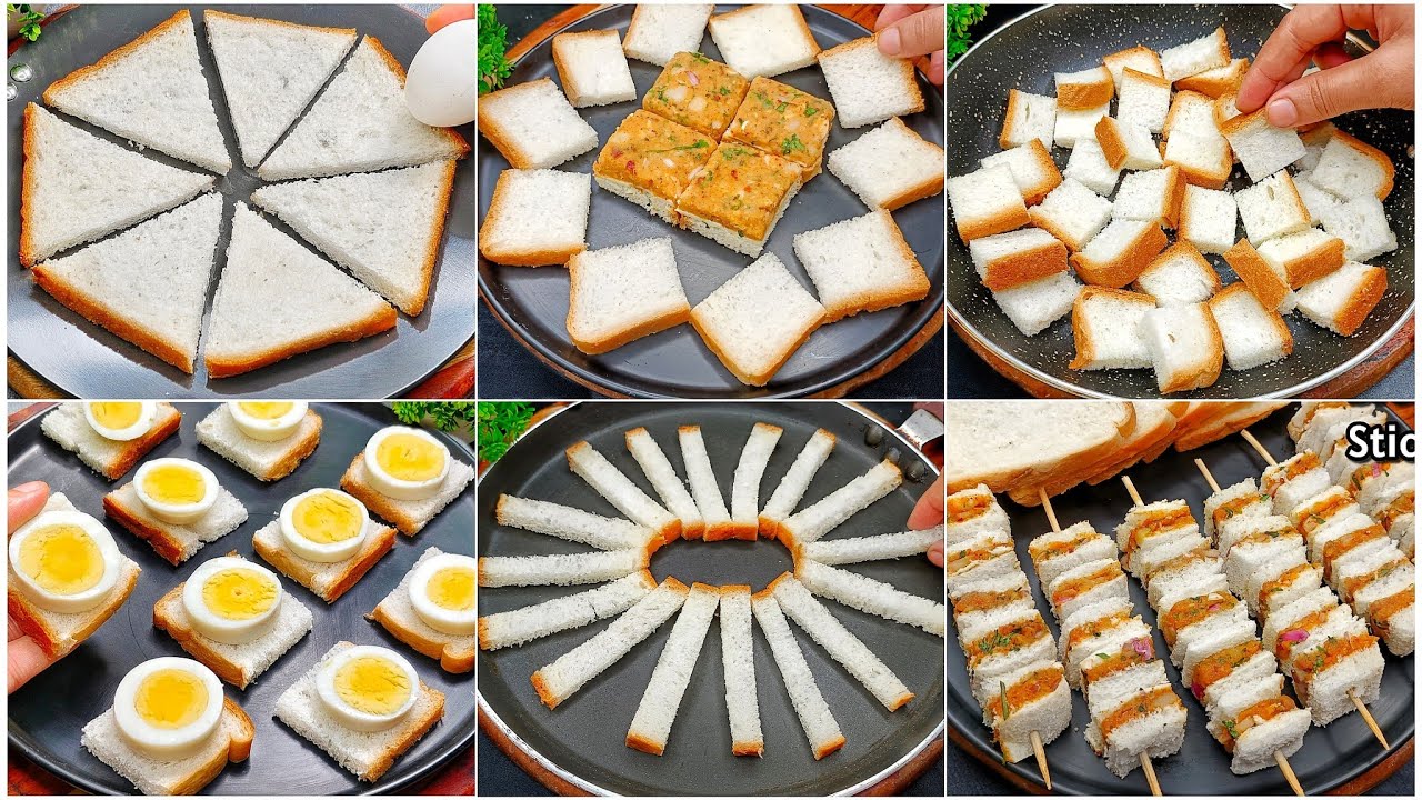 6 Easy Bread Recipes for Snacks | New Recipe | Evening Snacks Recipe | Bread Recipe | Snacks Recipe 