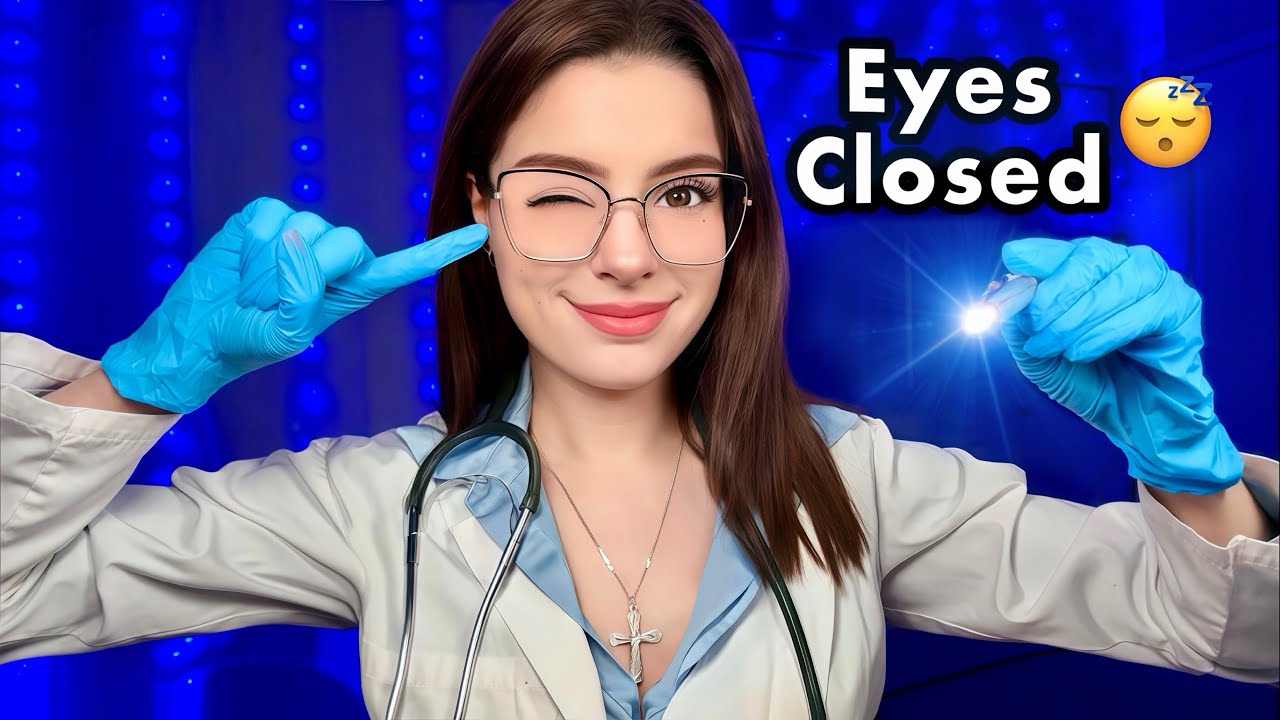 ASMR Cranial Nerve Exam but EYES CLOSED 👩‍⚕️ Medical Roleplay, Ear, Eye & Hearing Tests for Sleep