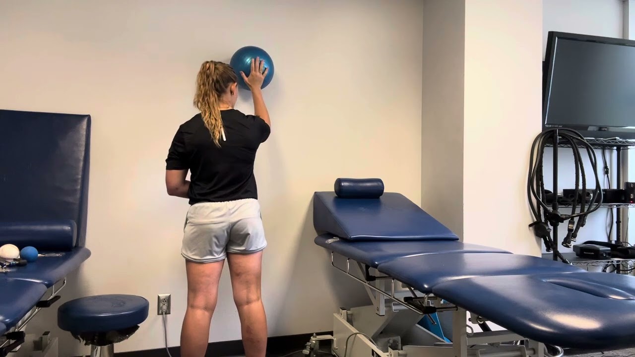 Loop Band Pull Apart with Hold + Wall Ball Rolls