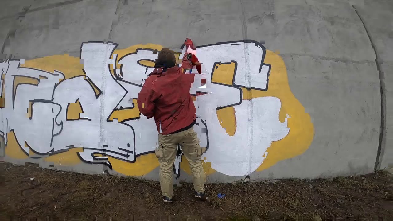 Graffiti patrol- tags, throw ups and bombs . First person.  Gopro