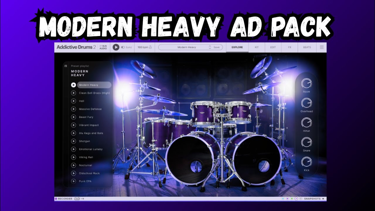 Addictive Drums 2 Modern Heavy Ad Pack