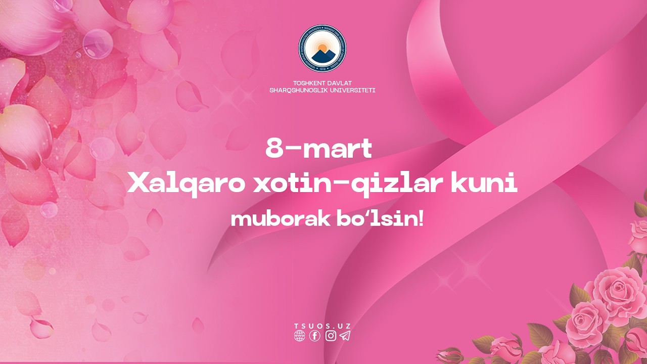 Bayramingiz muborak bo'lsin go'zal sharqshunos qizlarimiz