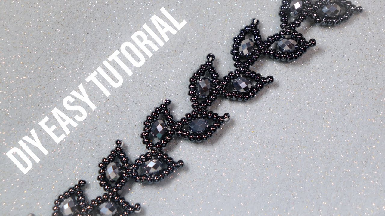 آموزش دستبند برگ ظریف 🌿🌿🌿DIY  how to make a beads bracelet