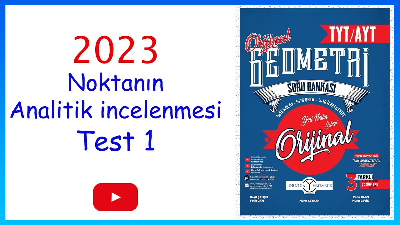 Noktanın Analitik incelenmesi test 1