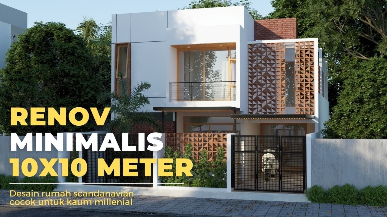 RUMAH MINIMALIS TROPIS 10X10 METER 3 KAMAR TIDUR