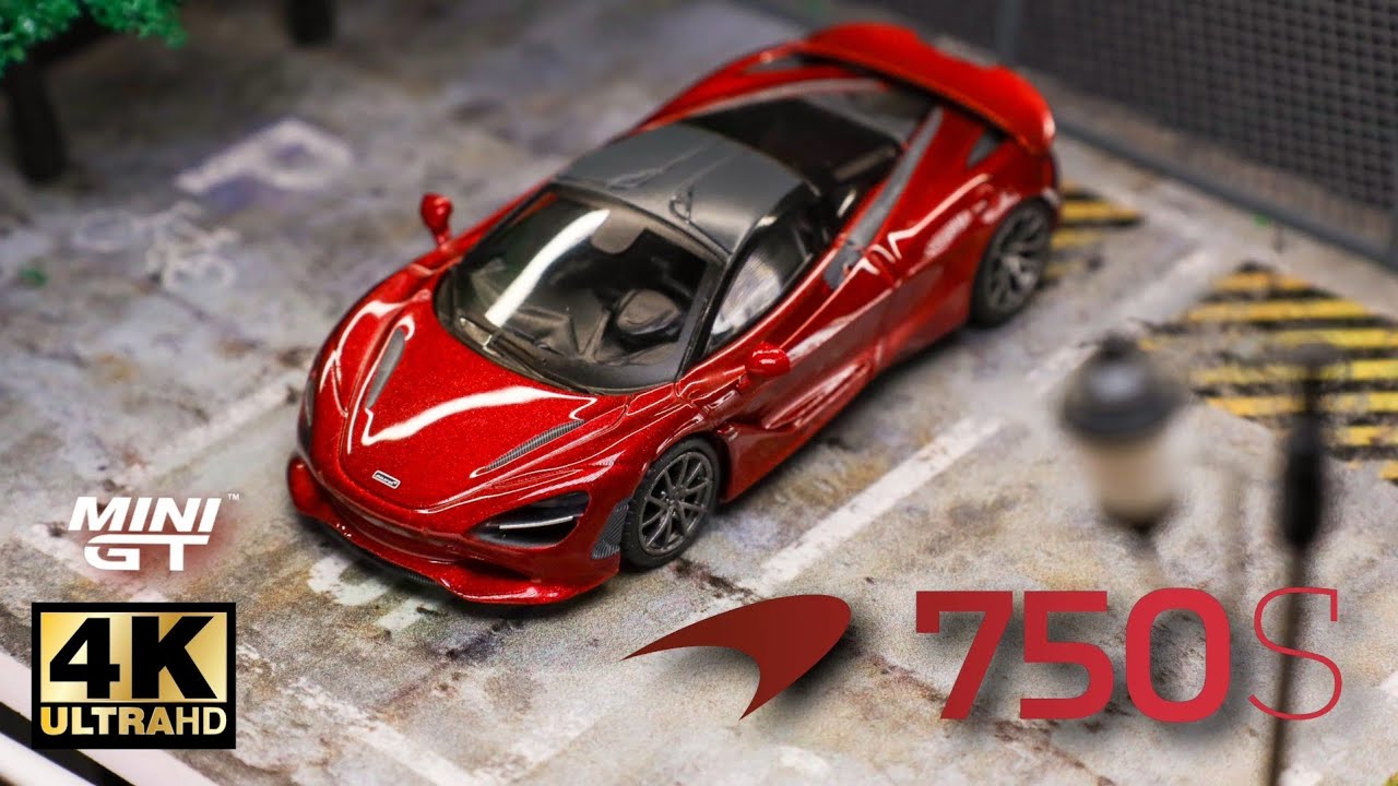 Mini GT 1:64 - McLaren 750S Amaranth Red l Cinema Shot 4K Die-cast
