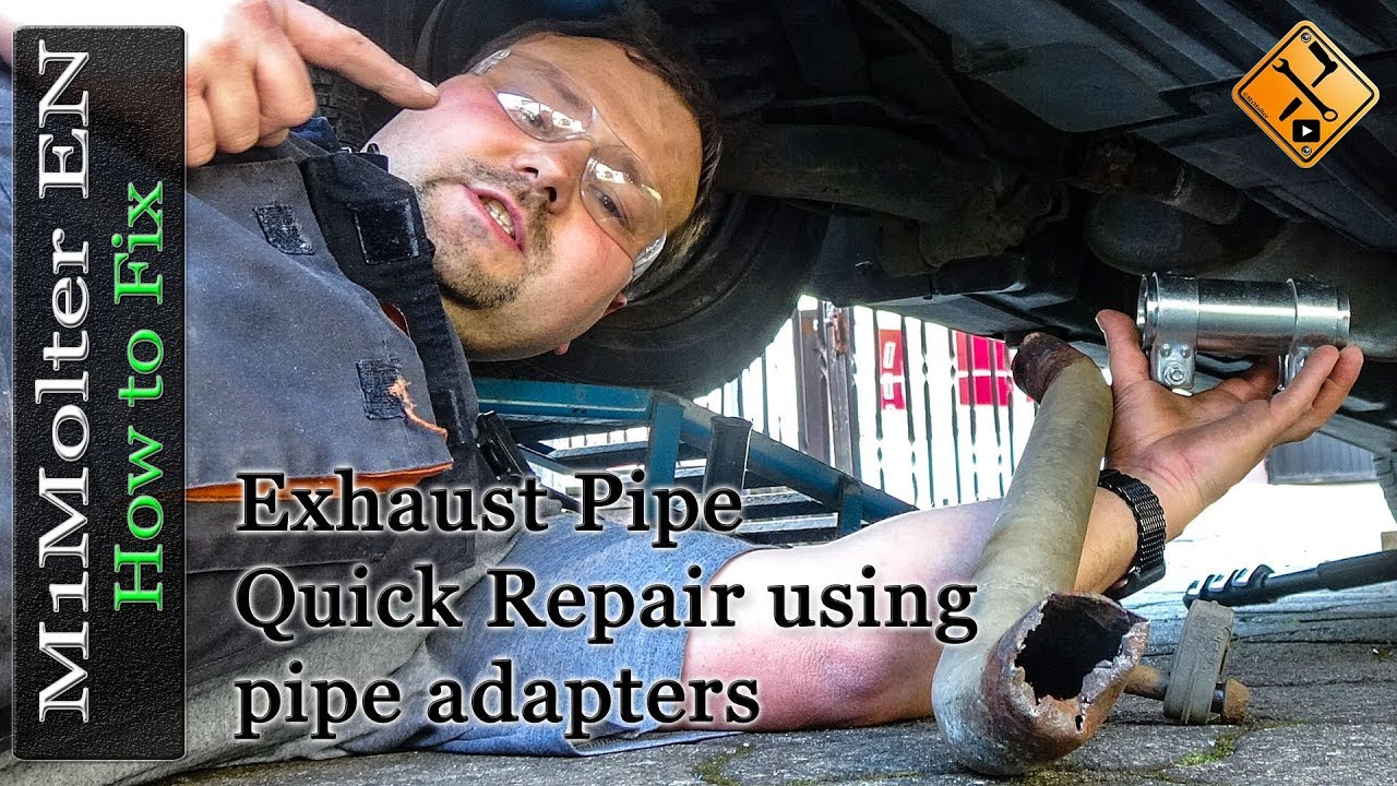 Exhaust Pipe Quick Repair using pipe adapters....