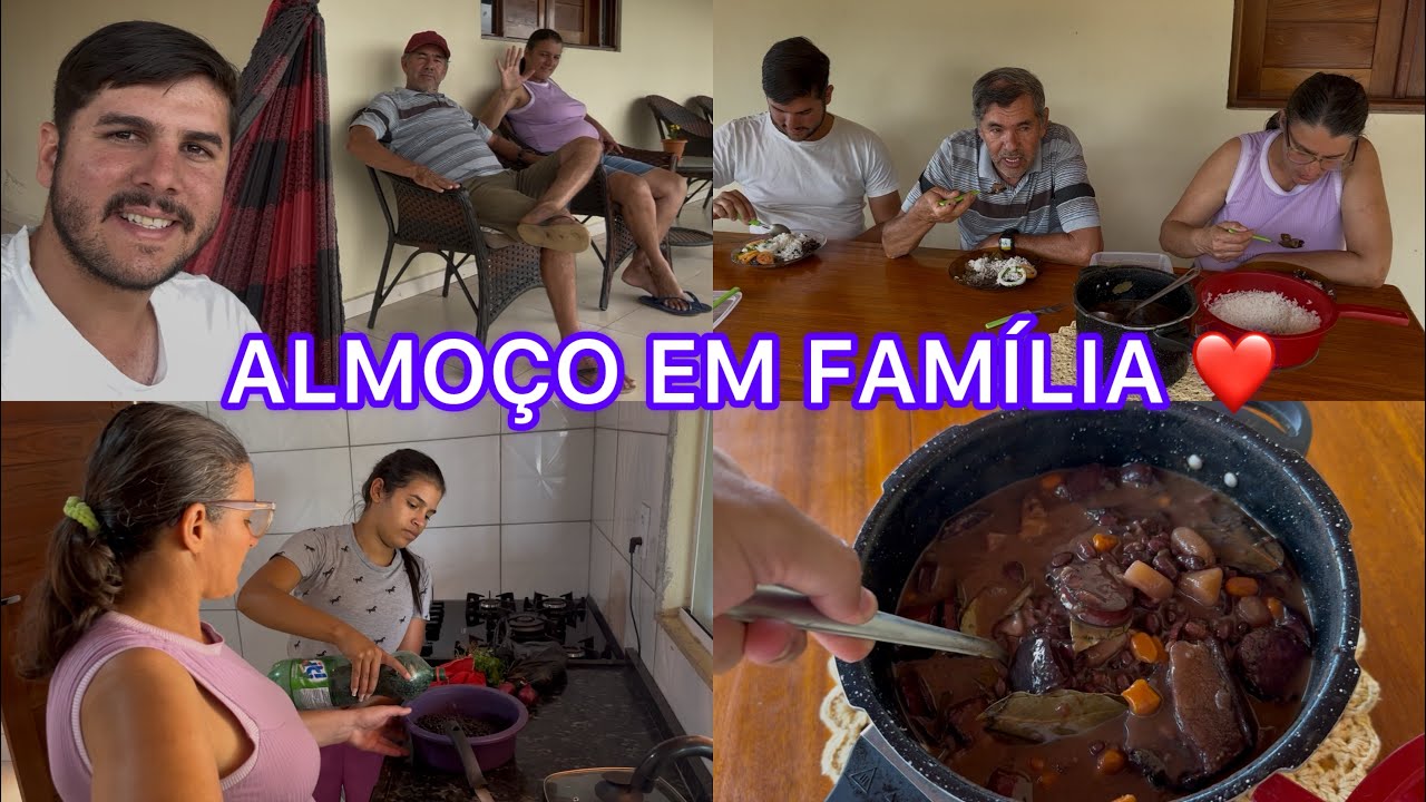 MINHA MÃE VEIO FAZER UMA FEIJOADA PELA PRIMEIRA VEZ EM NOSSA CASA !!! 😋👏