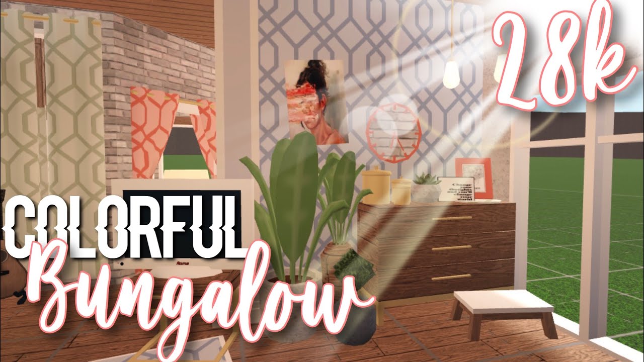 28k Colorful Bungalow | Bloxburg ROBLOX mobile speedbuild
