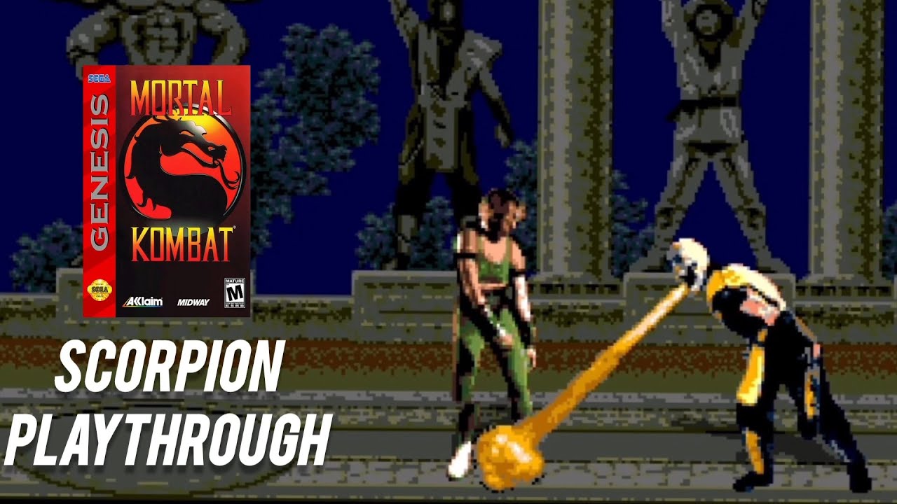 Scorpion Playthrough and Ending / Mortal Kombat (Sega Genesis)