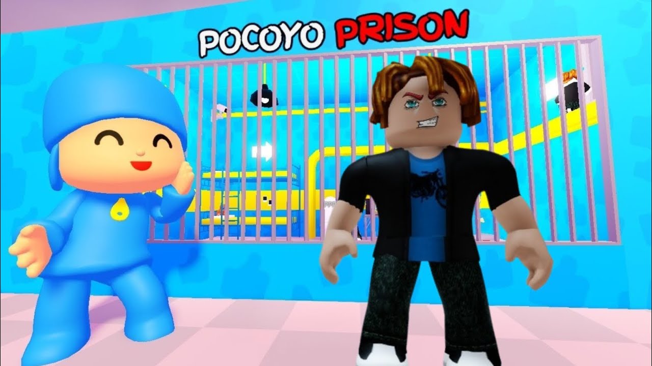 Killer Pocoyo se Escape! 😱 Prison Run Obby