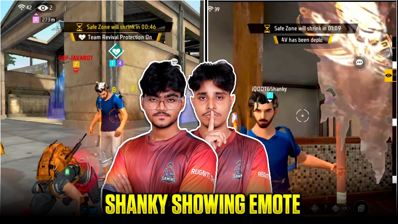 SHANKY SHOW EMOTE TO GRPXUG AND GODREIGN | LOL EMOTE TO JAVABOY AND FLAG EMOTE TO STRUGGLE  | IQOOTG
