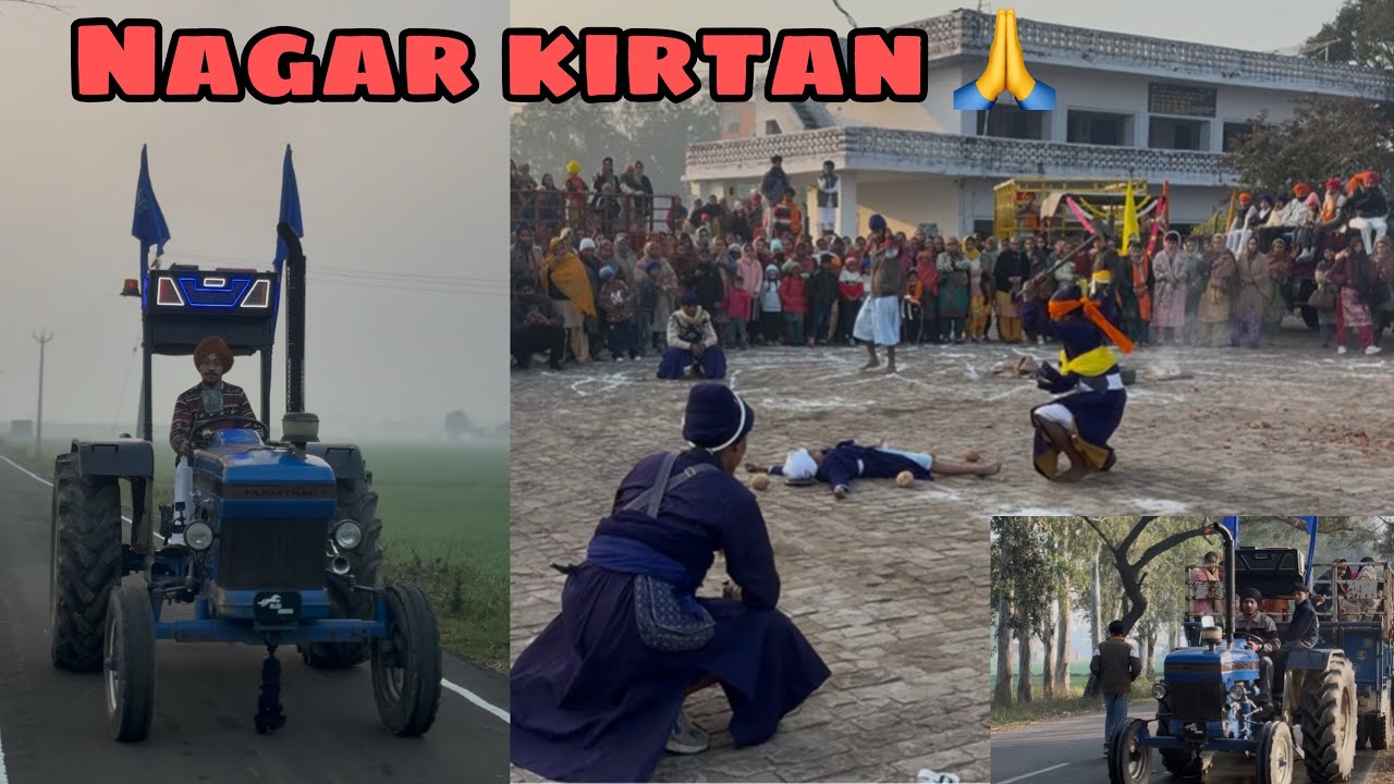 First time apna bluerex 🦖 nagar kirtan vich 🙏 // farmtrac 60🚜 // 