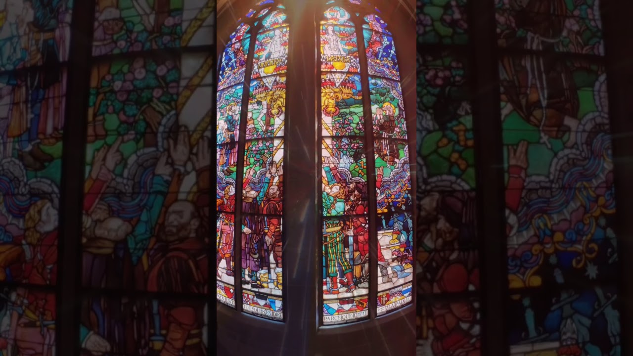 Most important collection of Art Nouveau stained glass windows! Cathedral of St Nicholas, Fribourg