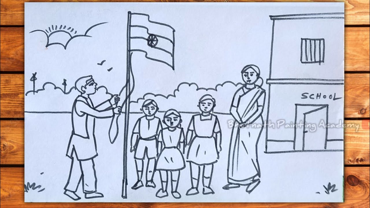 flag hosting drawing special for Republic Day