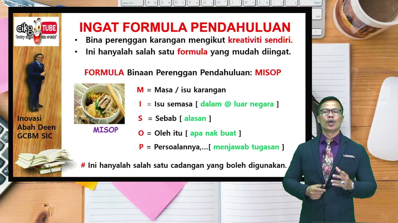 KARANGAN MUDAH BM SPM KSSM : FORMULA MISOP