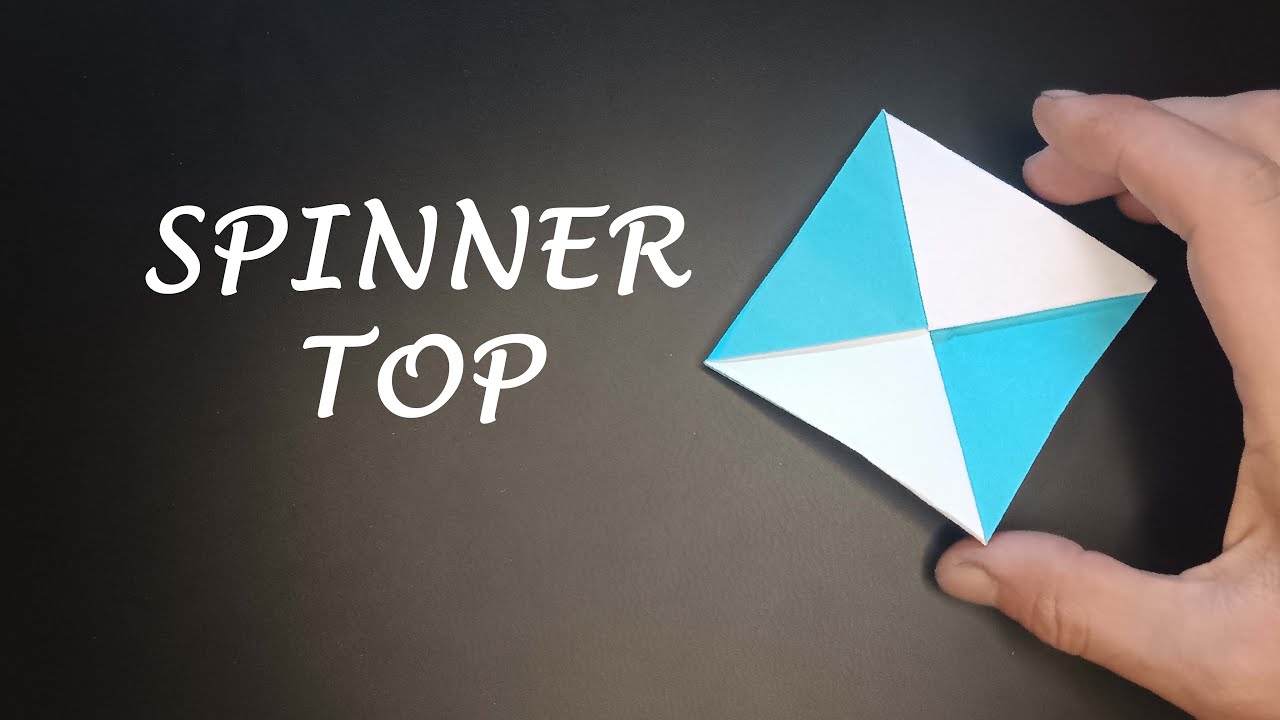 DIY - Paper spinning top - origami spinning toy - new paper spinner.