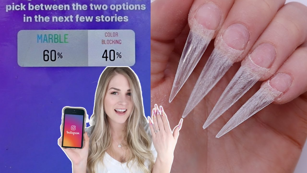 XXL nails on myself - Instagram chooses my nail design
