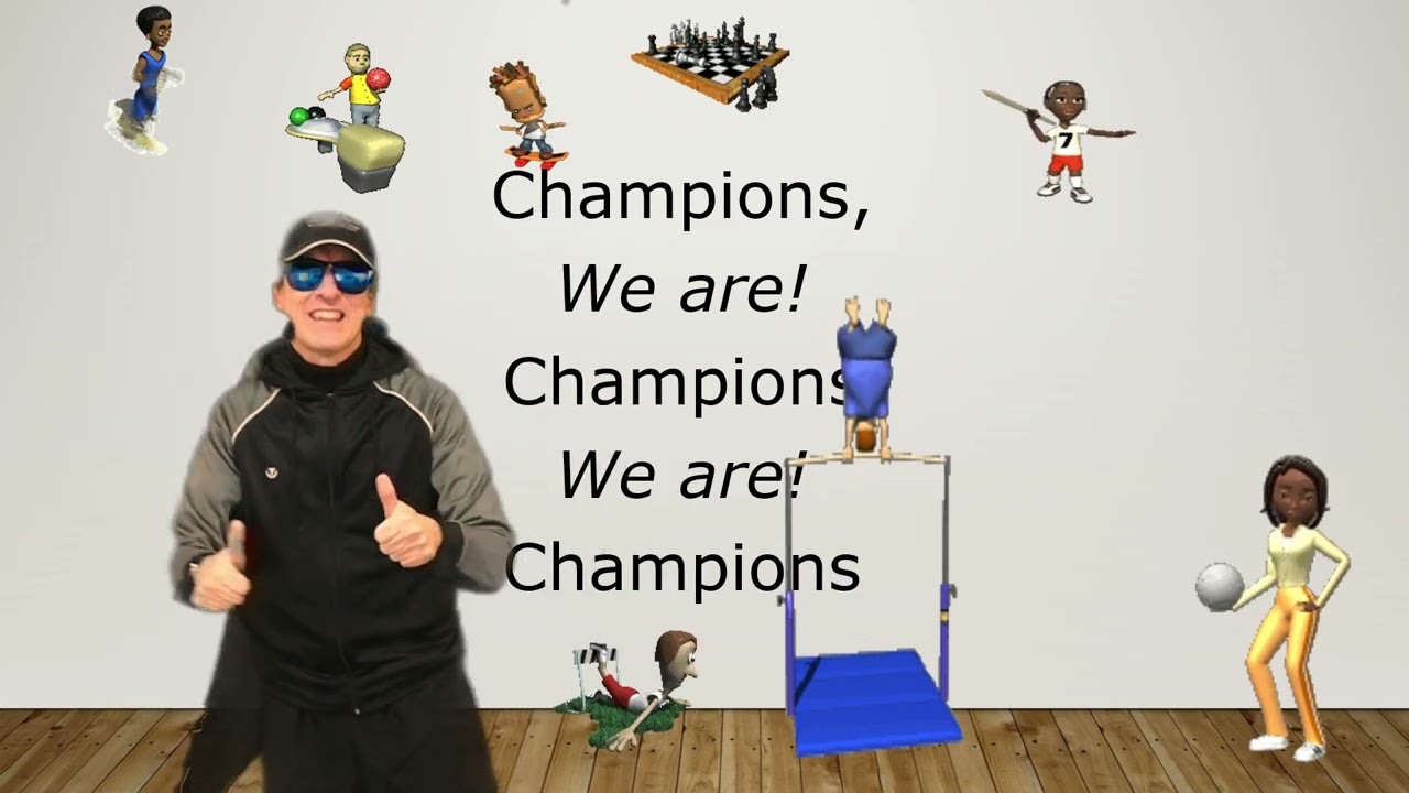 Champions Theme Song with Actions  -  VBS Bible Holiday Club Kids Praise Song for the Olympics Theme