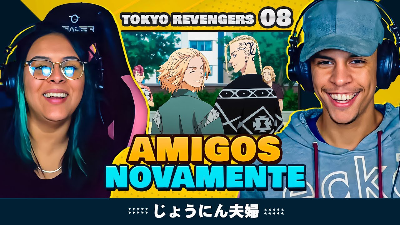 (FIZERAM AS PAZES 🤝) | TOKYO REVENGERS 1x8 (EP 08) (DUBLADO) 🇧🇷 | [React em Casal] 🔥
