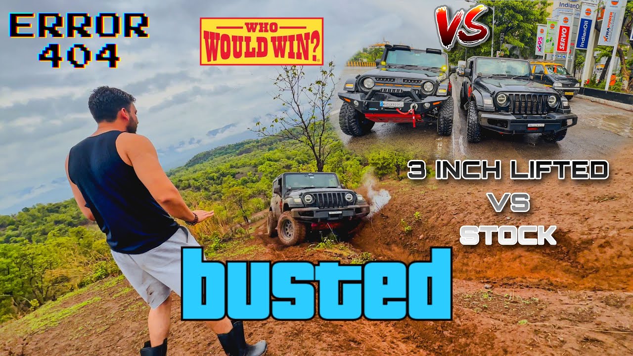 Tyre Busted! Stock Thar vs Lifted Thar comparison | Offroad In India | Ep 1