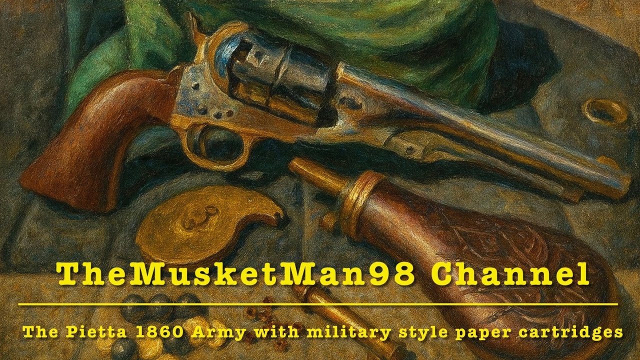 The Pietta 1860 Army with military style paper cartridges.