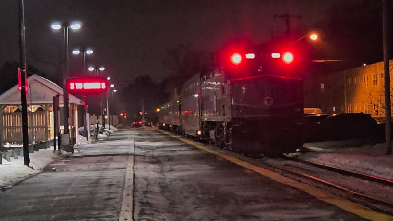 MBTA Commuter Rail Trains #278, #282 and #285 at Ballardvale February 17, 2026