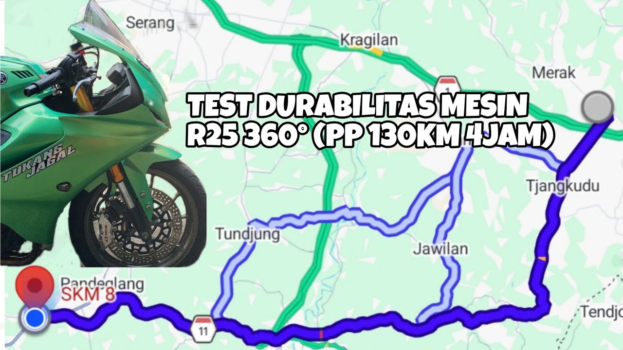 test Durabilitas Mesin 360° (PP 130Km Waktu Tempuh 4 Jam)