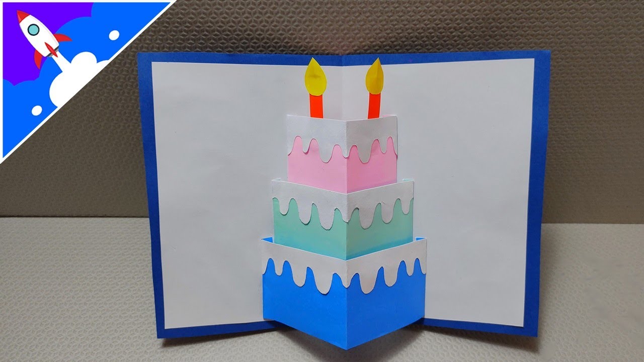 Como fazer um cartão de aniversário 3D - Cartão pop-up