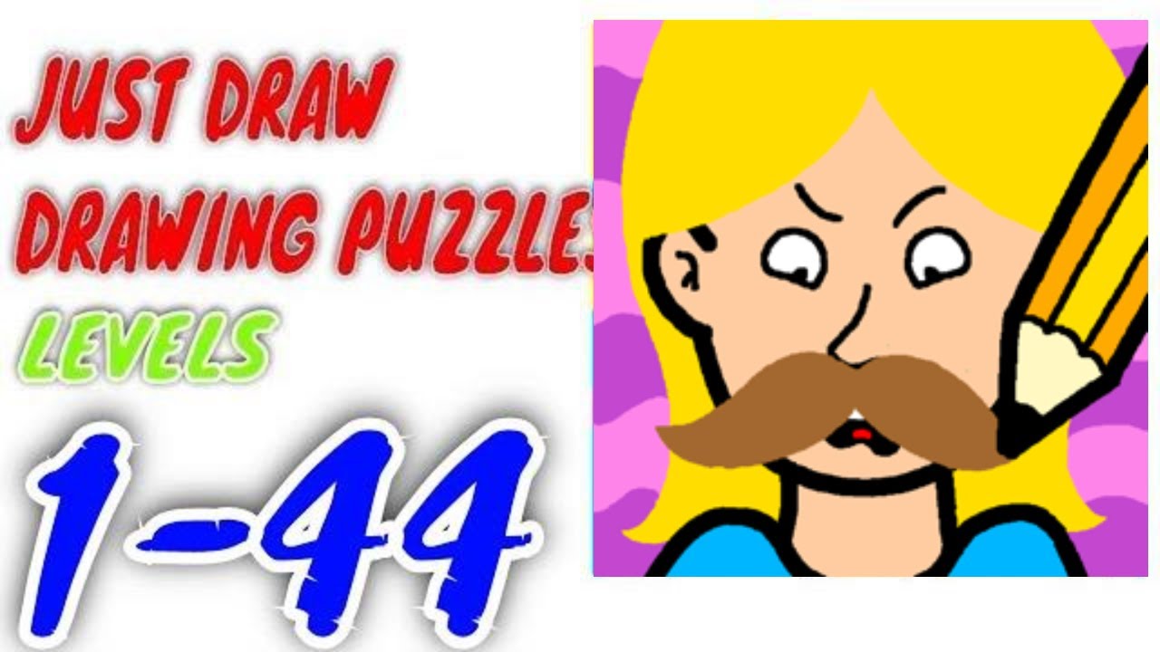 Just Draw - Drawing Puzzles Game All Level 1-44 Gameplay Walkthrough Solution (iOS)