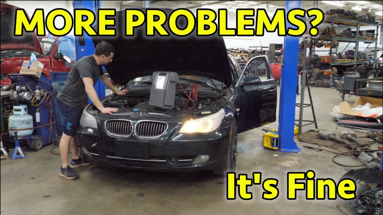 Inspection, Diag & Repair On Auction Bought E61 BMW 535i Wagon! Its Mechanically Totaled? SO WHAT!