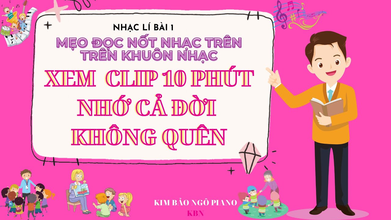 Nhạc lý bài 1 : mẹo đọc nốt nhạc trên khuông nhạc