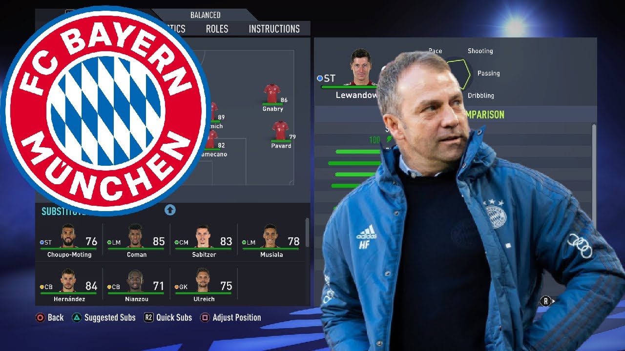 FIFA22-HOW TO PLAY LIKE HANSI FLICK’S BAYERN MUNCHEN 2019-2021 TACTICS AND INSTRUCTIONS
