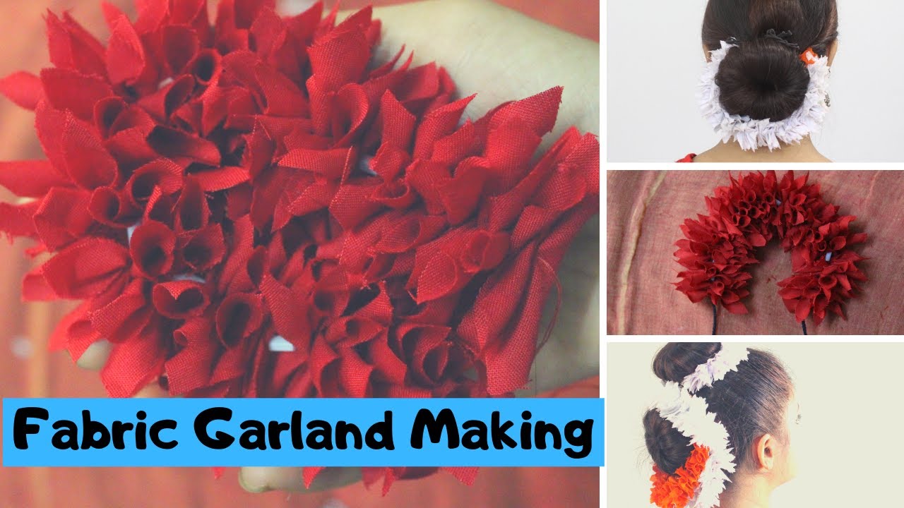 Fabric Garland making for Dancers step by step with Subtitles| QUICK FIX | Antara Bhadra