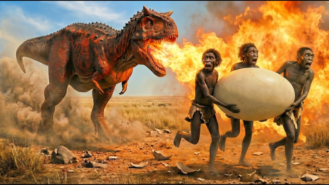 Ancient Survival Story | Early Humans Risk Everything After Stealing Carnotaurus Eggs