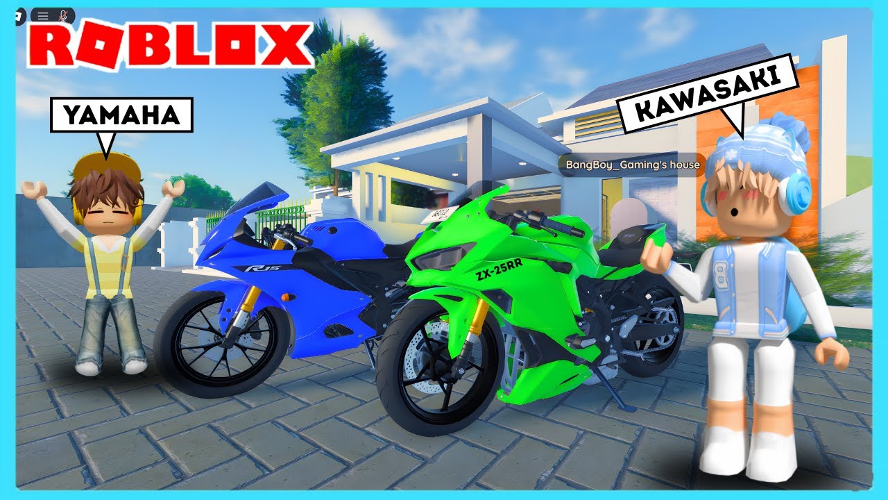 Bang Boy Dan Cio Balapan Motor Zx25r Vs R15 Di Game Roblox Drag & Drive Simulator