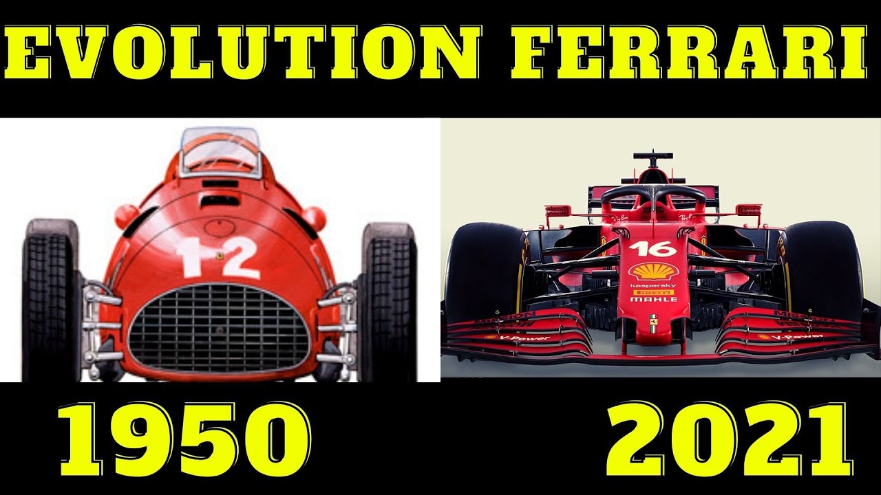 TUTTE LE VETTURE FERRARI FORMULA 1  EVOLUZIONE AUTO STORICHE F1 1950-2021