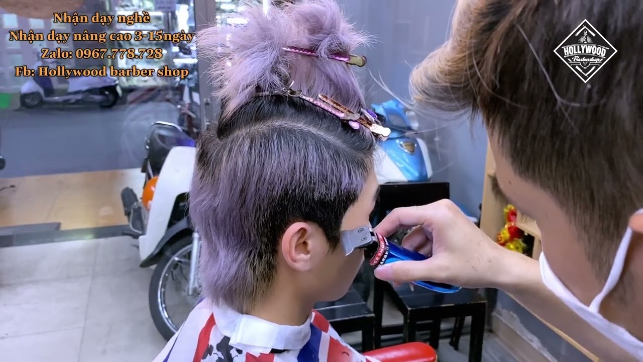 Hướng dẫn cắt layer mullet bằng kéo chi tiết