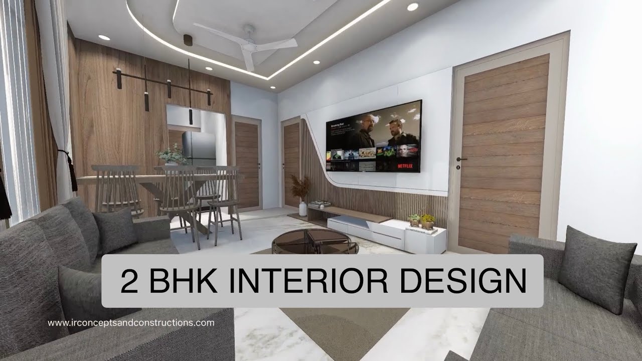 2 Bedroom Flat Interior Design | 600 sqft Plan