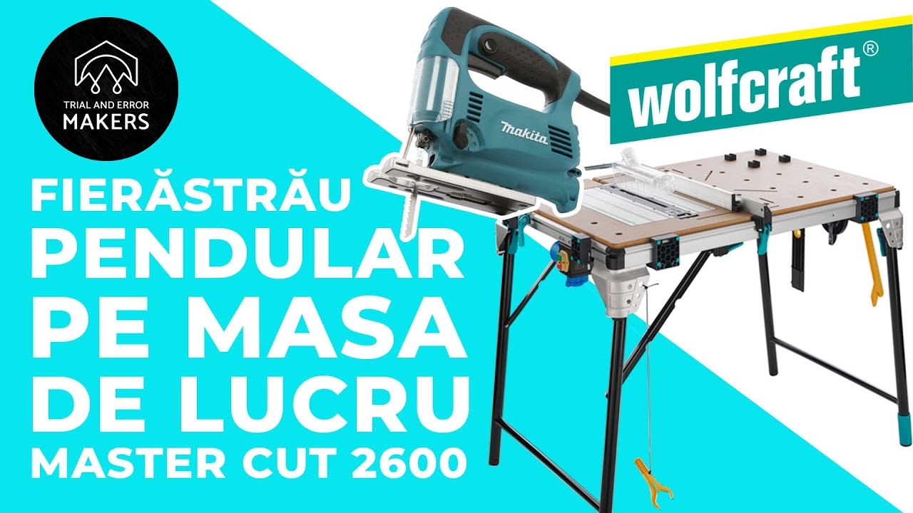 Functia fierastrau pendular de masa pe Master cut 2600 de la Wolfcraft