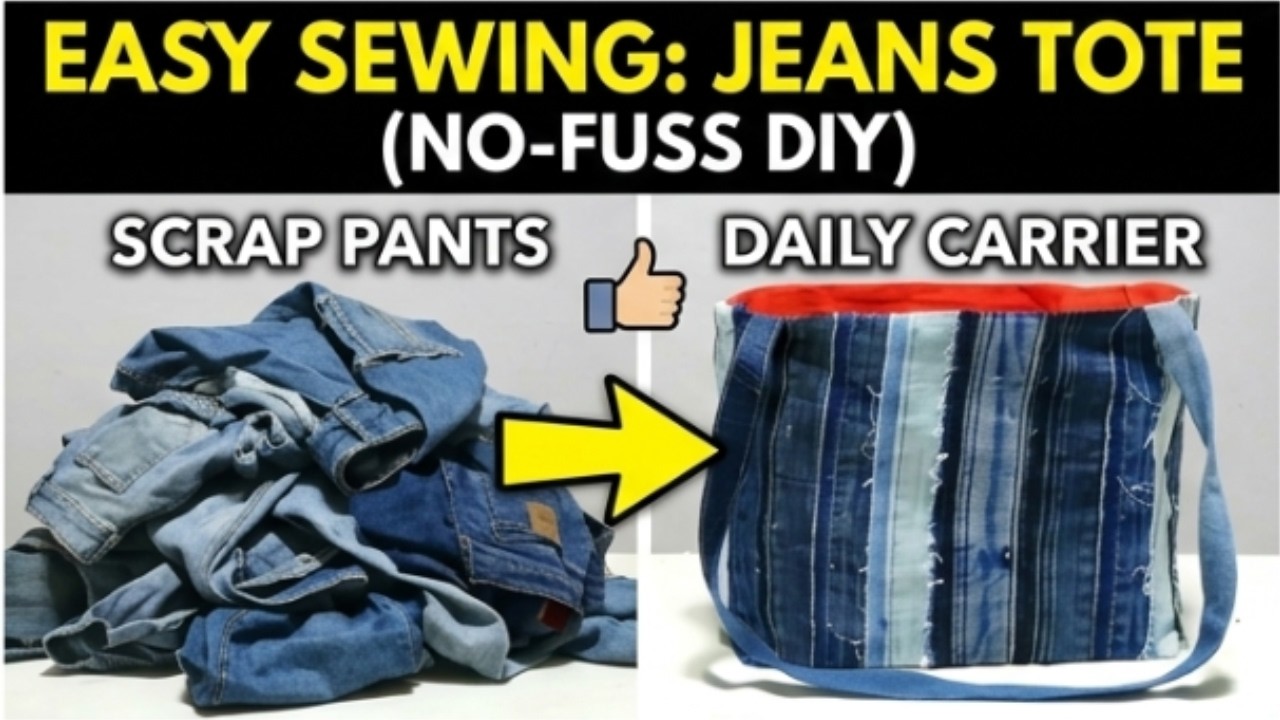 DIY Denim Bag | Creative Sewing Ideas Using Old Jeans