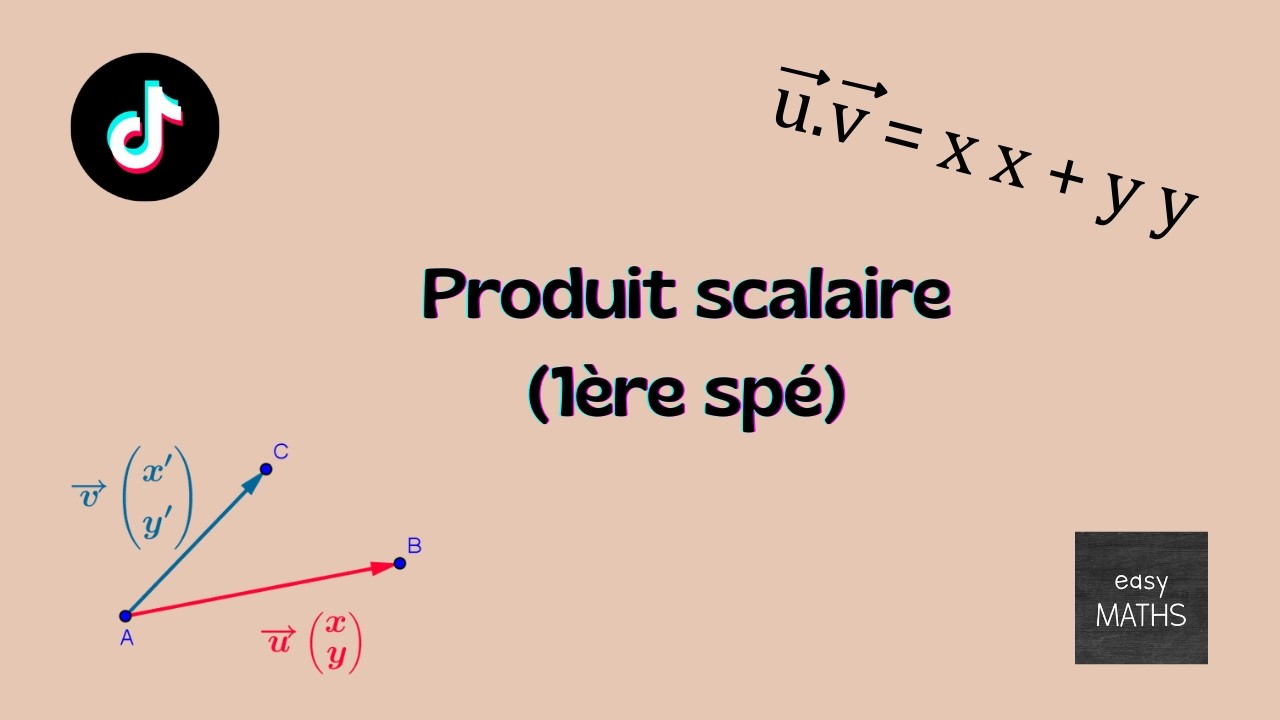 Produit scalaire (1ère spé) #mathematics #college #lycée #study #géométrie 
